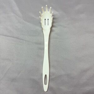 Vintage 1993 Popeil Pasta Products White Spaghetti Server Spoon Fork Tool Korea